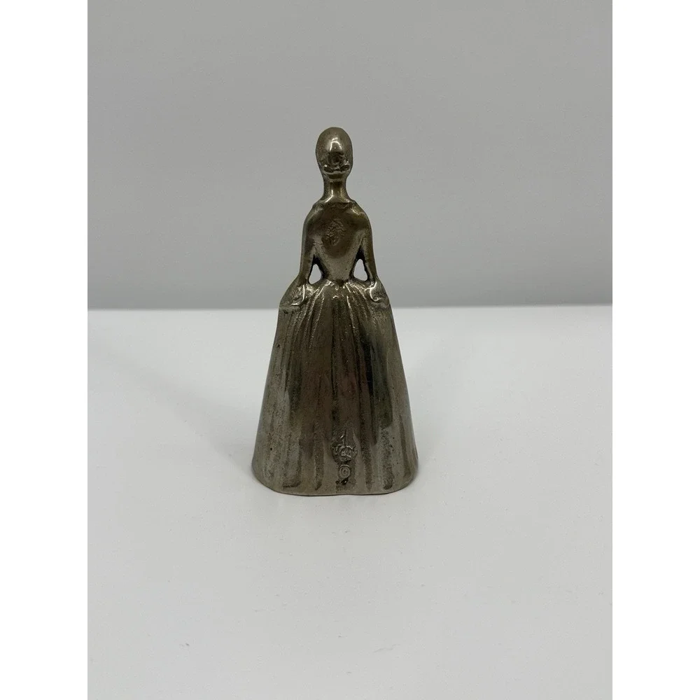 Vintage Virginia Metalcrafters Brass Colonial Williamsburg Lady Table Bell 5